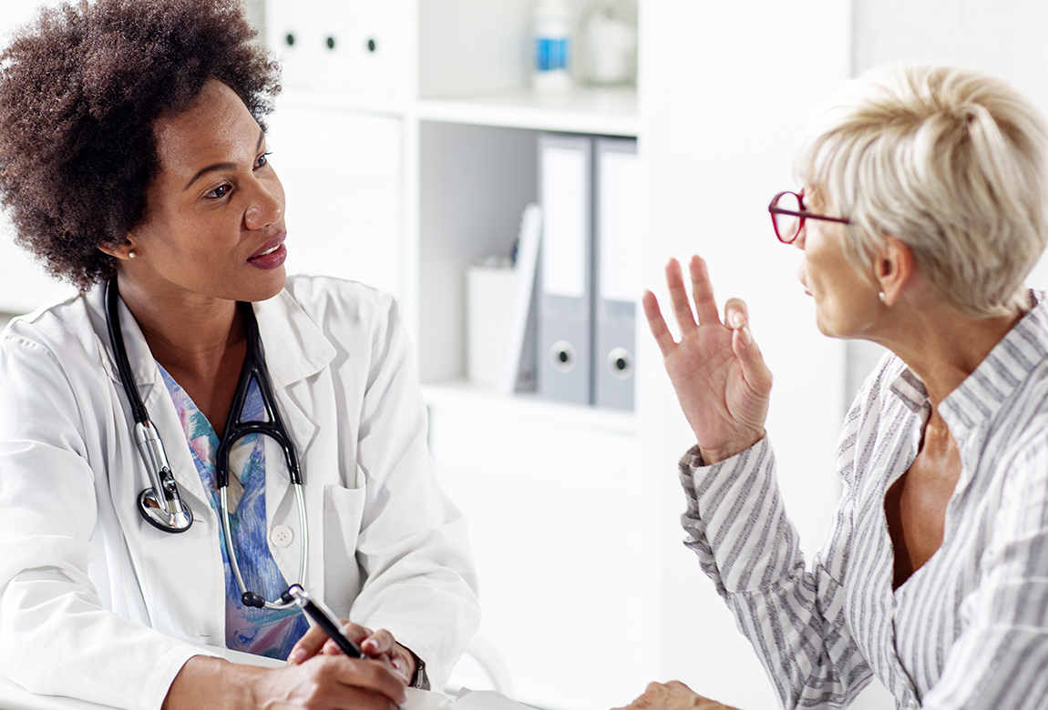 An image of a Doctor consulting with a patient about Accrufer. Get support for your patients and practice